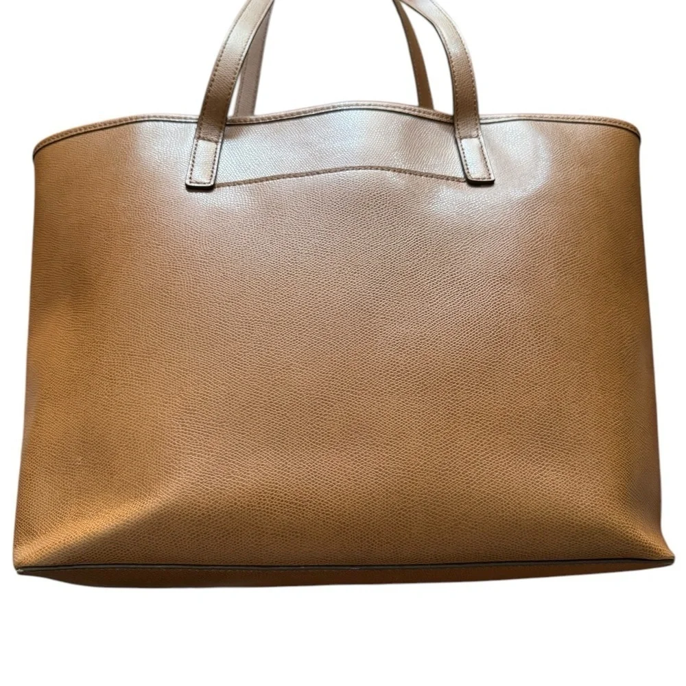 Michael Kors Travel Cognac Brown Gold Logo Purse Bag Satchel Handbag